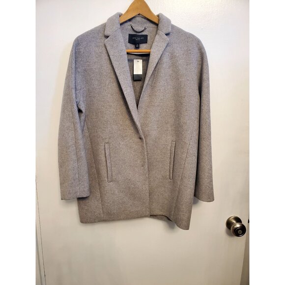 Ann Taylor Petite Wool Blend Blazer In Light Grey Size SP Small Petite - Picture 1 of 9